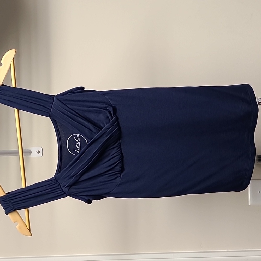 Inc Navy Blue Sleeveless/Tank Top Size XS